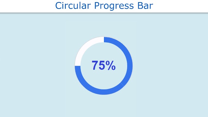 Circular Progress Bar using only HTML and CSS