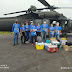 Com auxilio de helicóptero equipe da saúde de Feijó atende ribeirinhos em campanha de vacinação