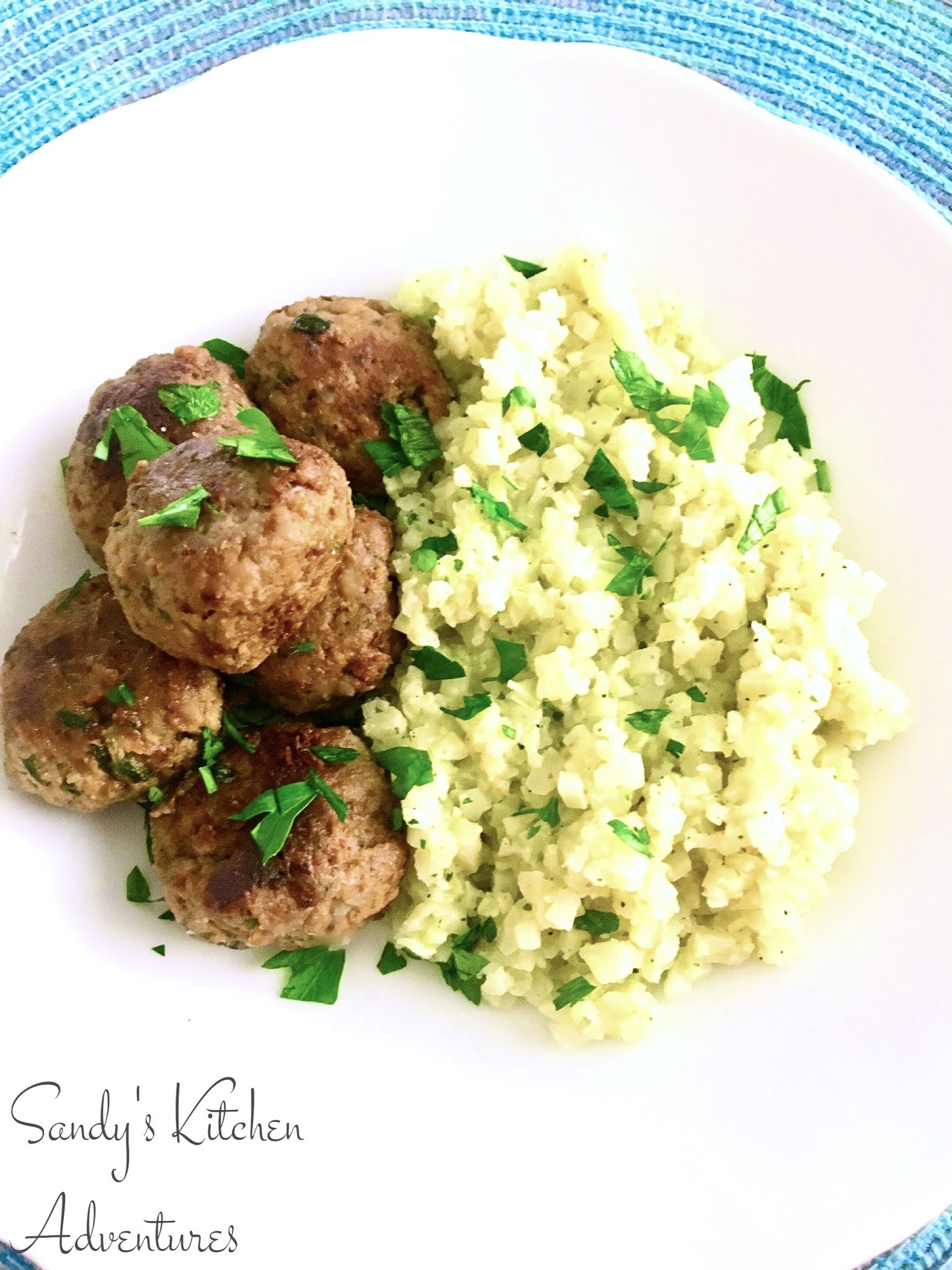Garlic Butter Turkey Meatballs with Lemon Zucchini Noodles Sandy's