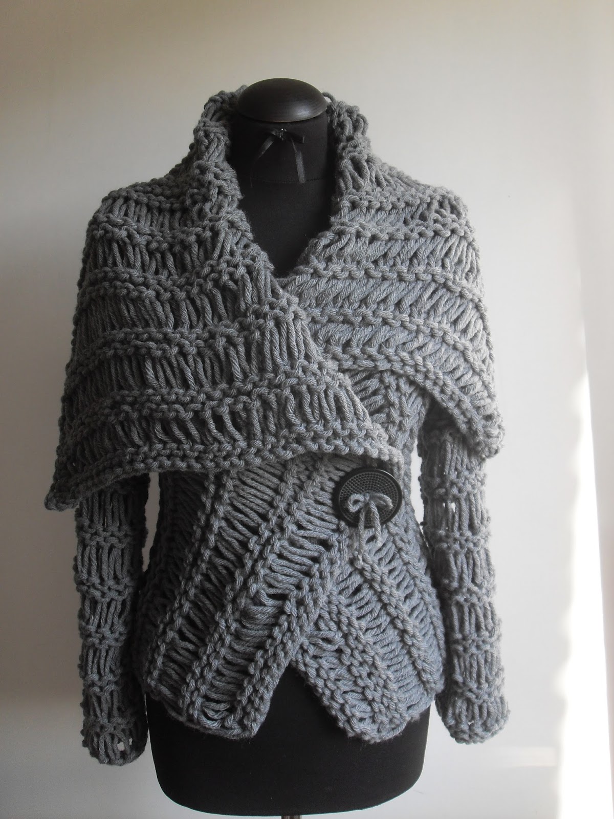 DIVNA'S SWEATERS: Grey sweater/ handmade knitted unique sweater for all ...