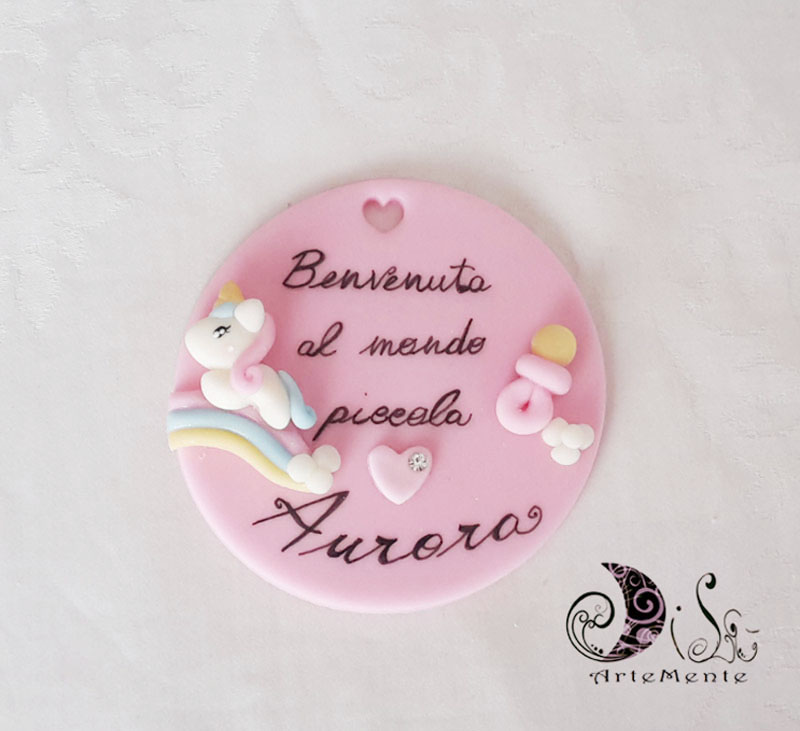 Dilu Artemente Le Medaglie Targa Nascita Per Bimba