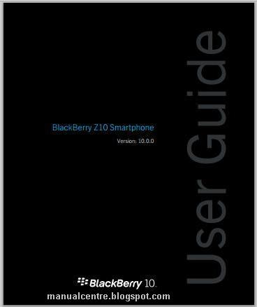 BlackBerry Z10 Manual Cover BlackBerry Z10 Manual Cover