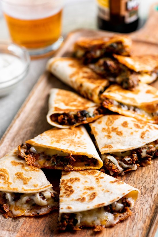 Cheesy Ground Beef Quesadillas MELDY FOOD