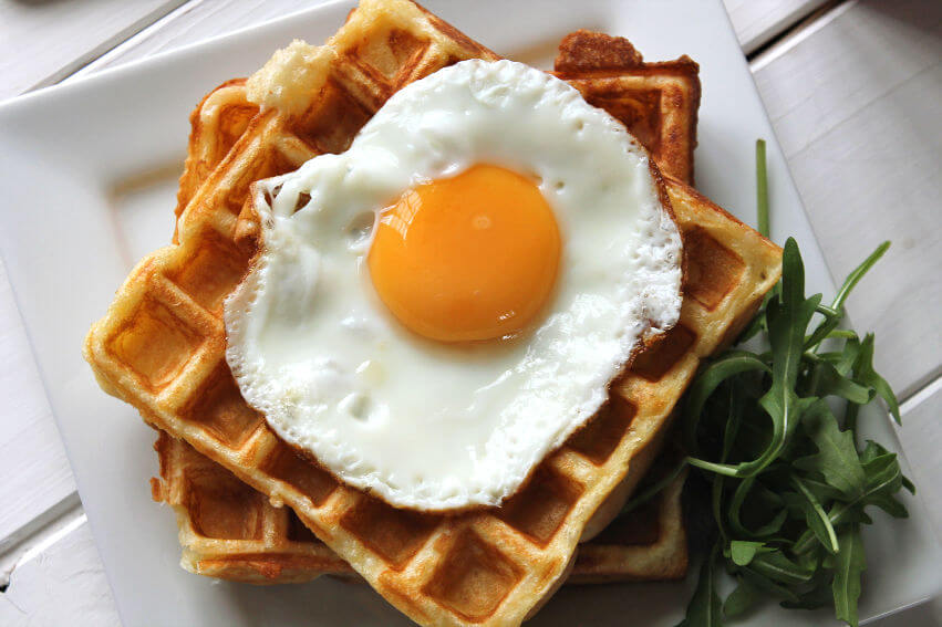 Savoury Cheese and Ham Waffles Savoury Cheese and Ham Waffles