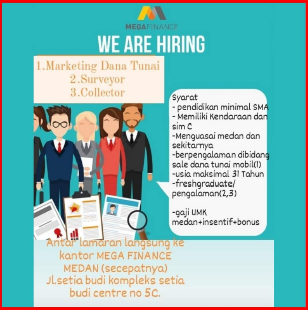 Lowongan Kerja Medan April 2021 Tamatan Sma K Di Pt Mega Central Finance
