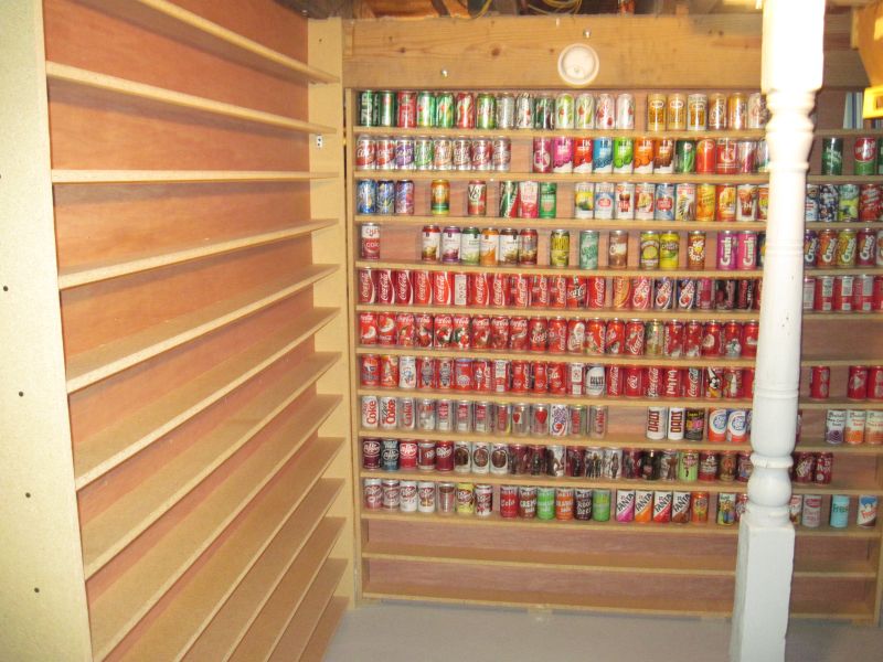 Soda Can Collection Building the Second Set of Shelves
