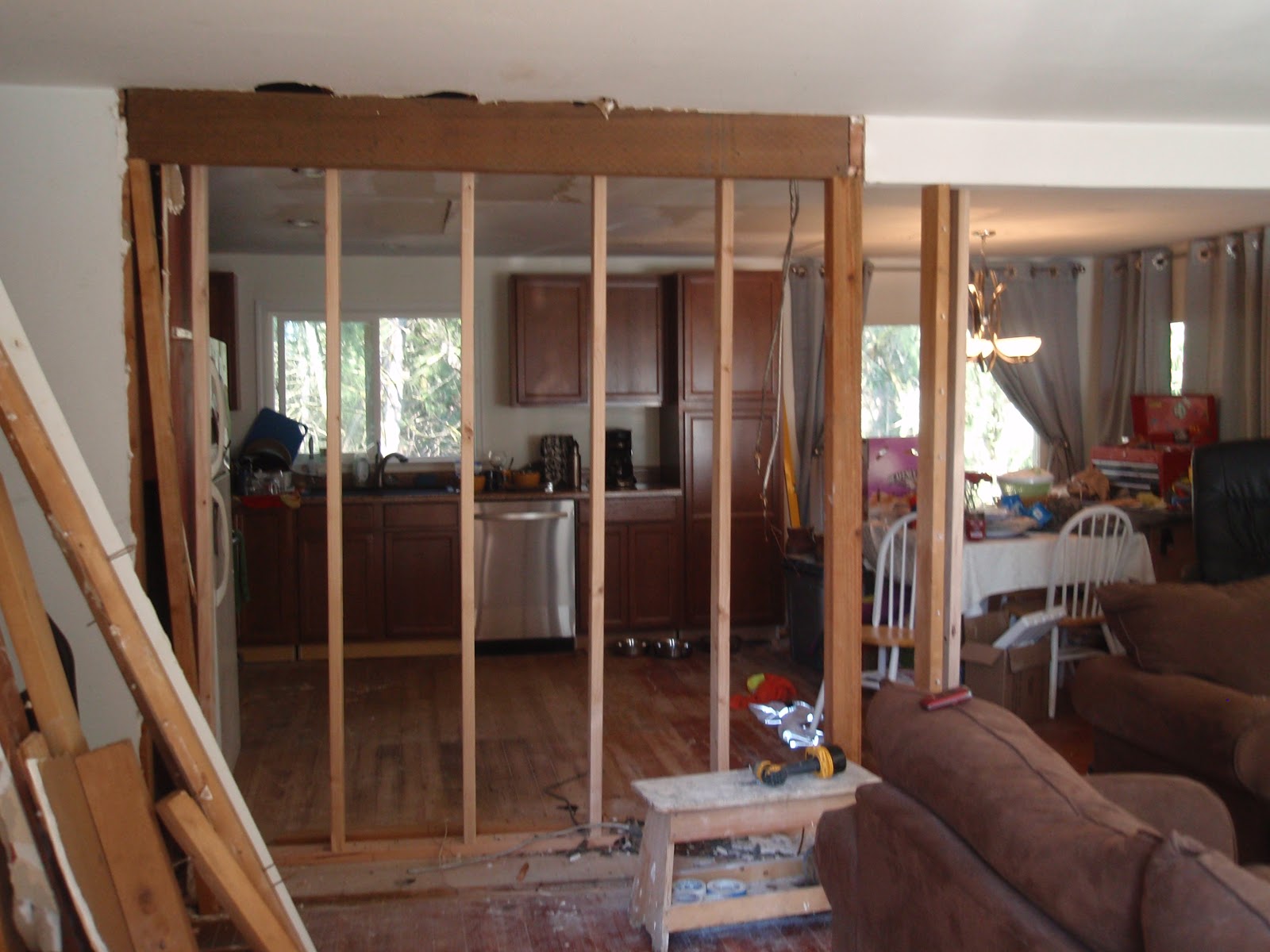 North Castle Way Building the fake wall