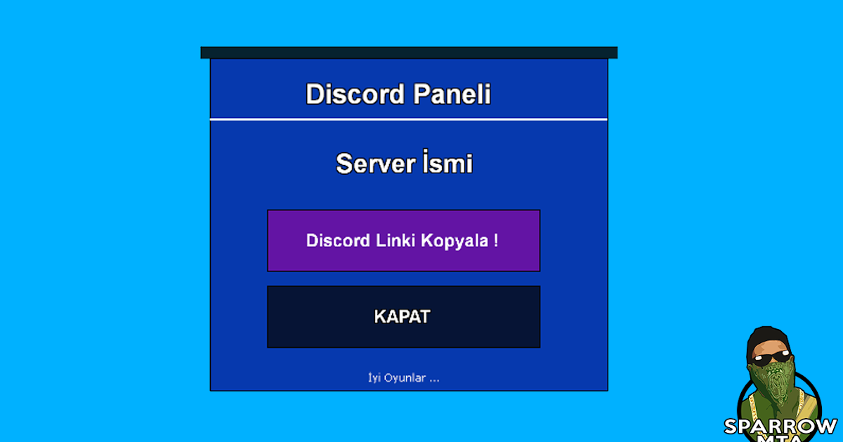 MTA SA Discord Linki Kopyalama Paneli Script