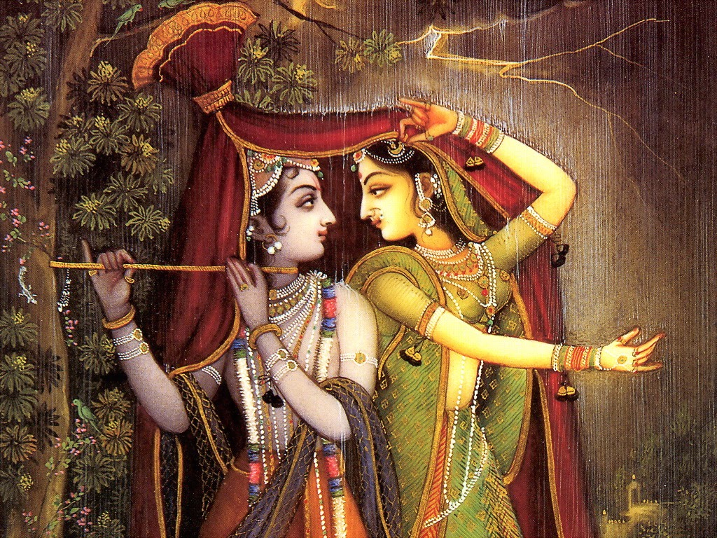Goddess Radha Devi with Lord Krishna Wallpaper 4# | Hindu God Image