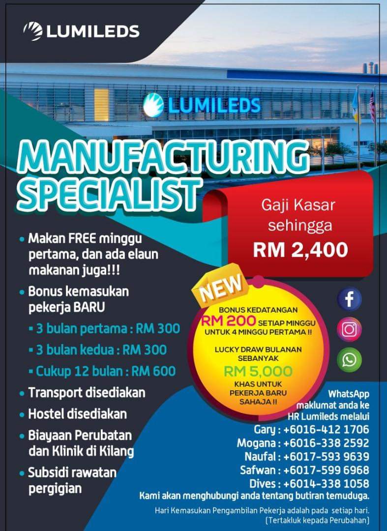 Penangkini Jawatan Kosong Penang Lumileds