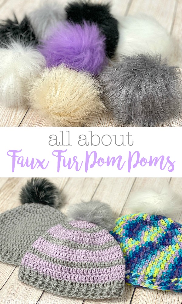 Extra Large {5-6 INCHES} Set of 3 Removable Pompoms with Snaps for Knitting Accessories Faux Fur Pom Pom Balls Pastel Assortment by Haven-Sent DIY Hats and Crafts 