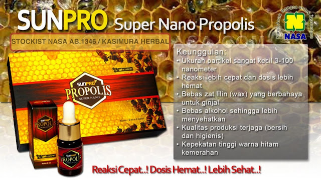 Sunpro Super Nano Propolis NASA Stokis NASA AB.1346 Kasimura Herbal