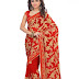 New Arrival Red Wedding Wear Women'S Saree