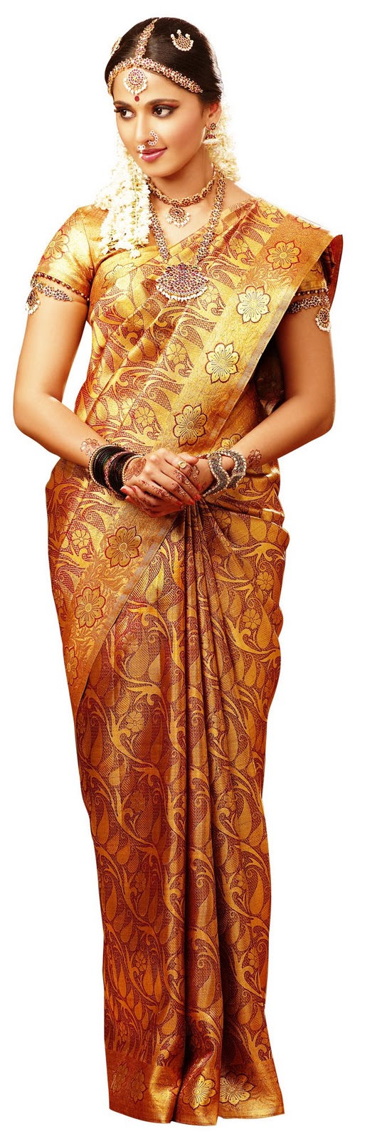 Indian Hot Model Anushka Shetty Photos Gallery In Designer Red Saree