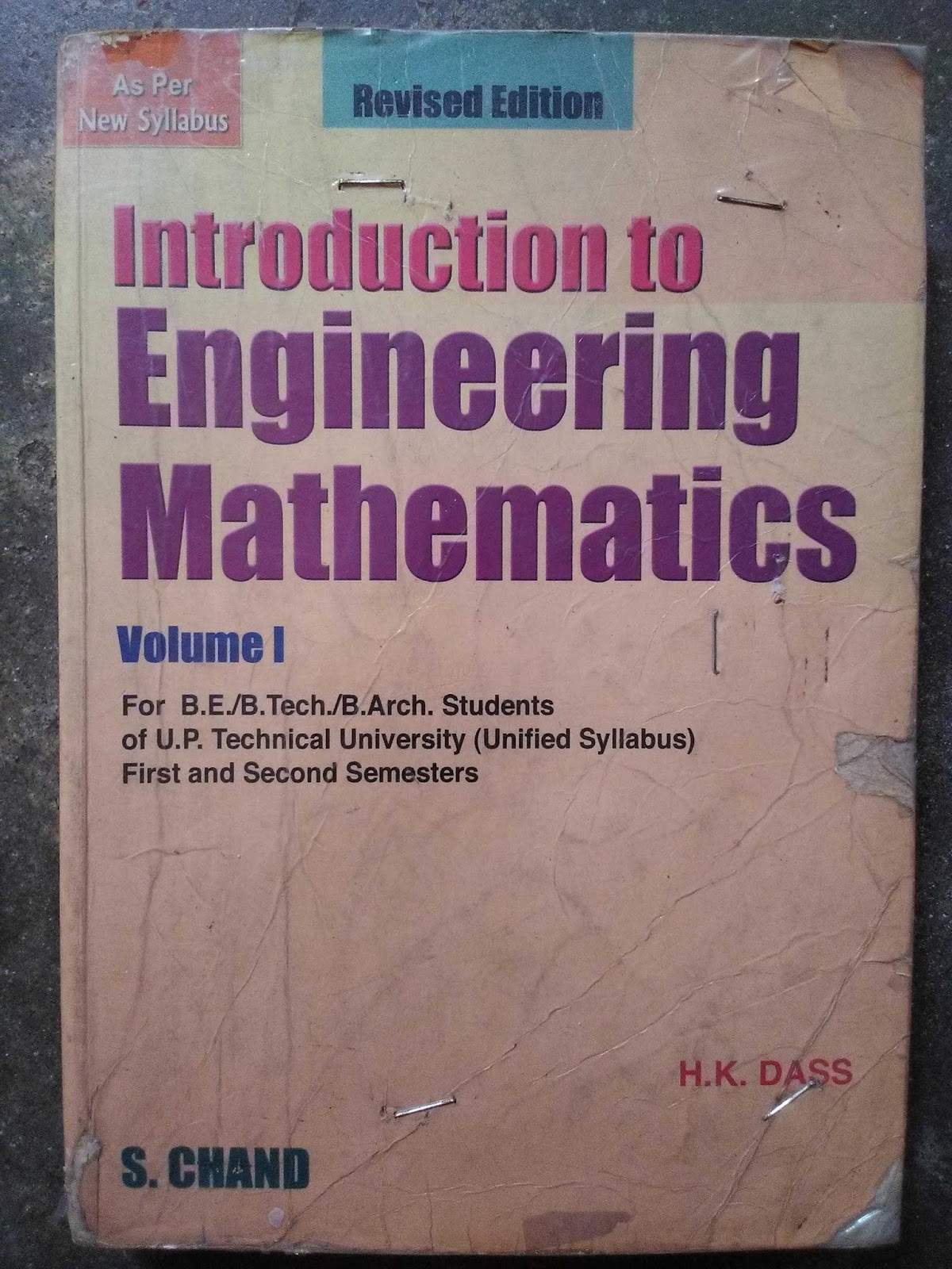 H.k dass mathematics books b.tech 1st year