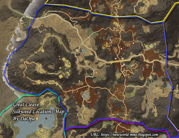 New World Great Cleave silkweed map