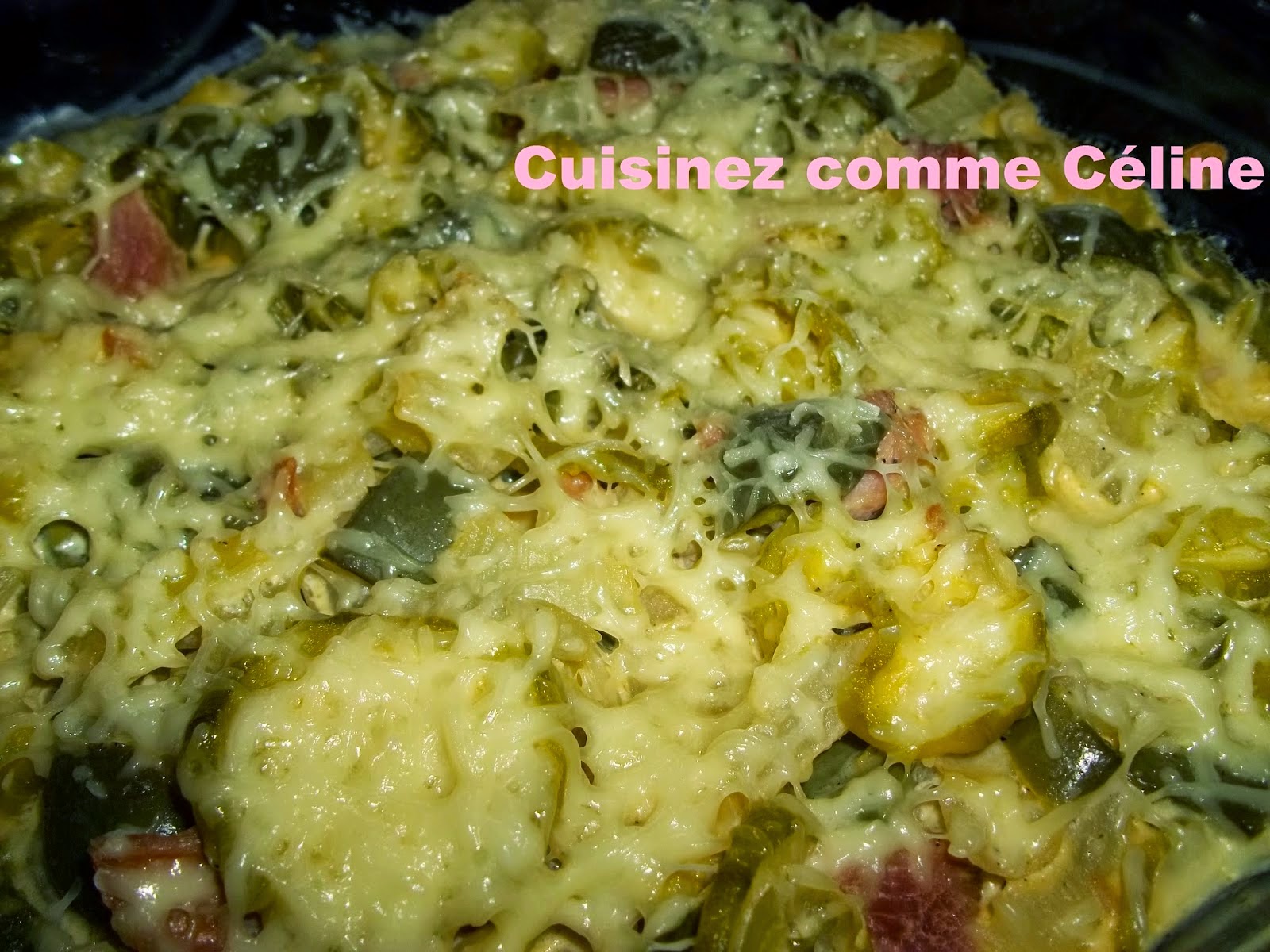 http://cuisinezcommeceline.blogspot.fr/2015/01/gratin-courgette-poivron-et-jambon-fume.html
