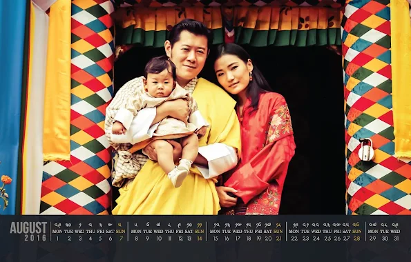 King Jigme Khesar Namgyal Wangchuck, Queen Jetsun Pema, Prince Jigme Namgyel Wangchuck of Bhutan