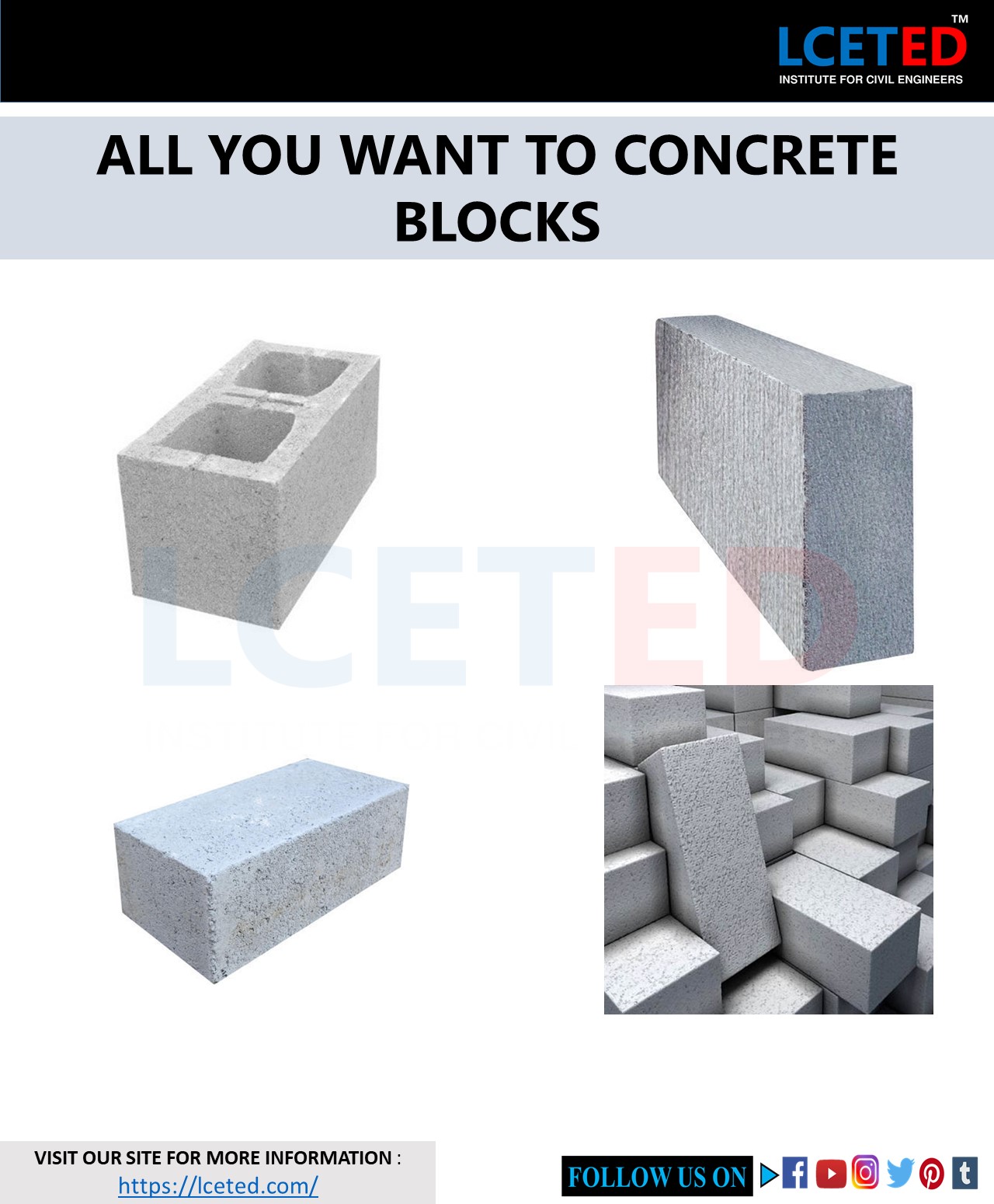ALL YOU WANT TO KNOW ABOUT CONCRETE BLOCKS lceted LCETED INSTITUTE FOR