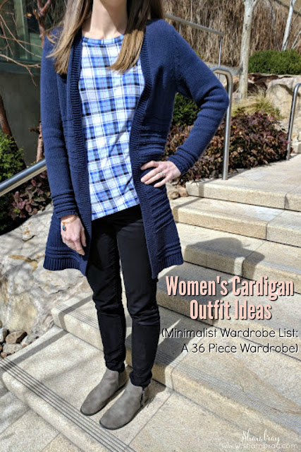 Women's Cardigan Outfit Ideas (Minimalist Wardrobe List: A 36 Piece Wardrobe)