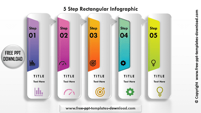 5 Step RECTANGULAR Infographic Template Download