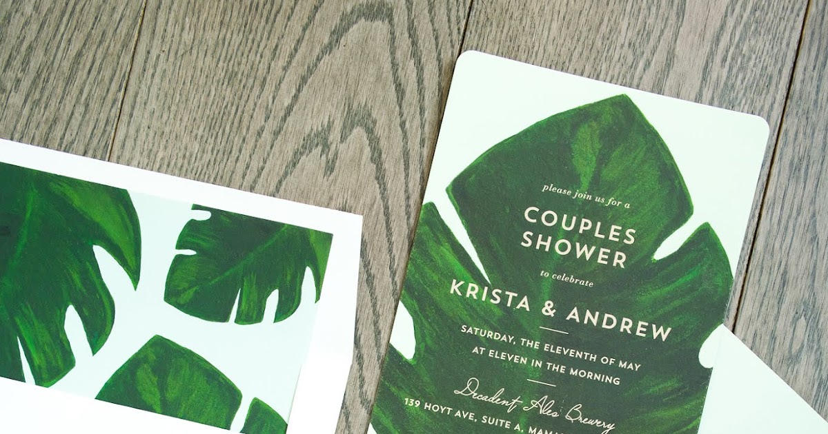 Our Shower Invitations + Why We Had a Couples Shower Connecticut