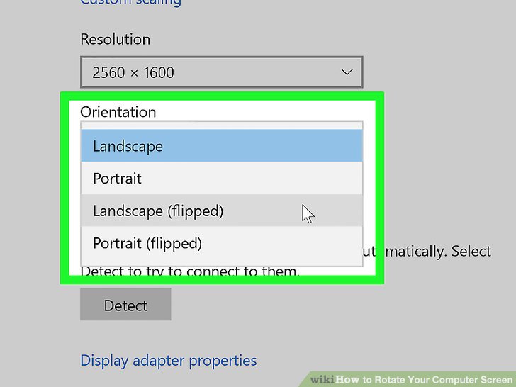 How to rotate your windows screen