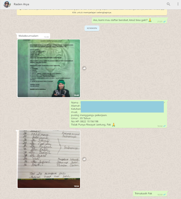 Cara Berobat Ke Raden Arya Mudrika