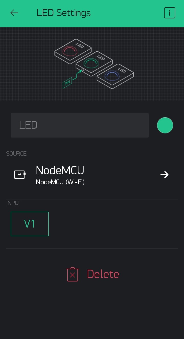 Project Hub IoT Using Blynk Controlling Load using Push Button Widget