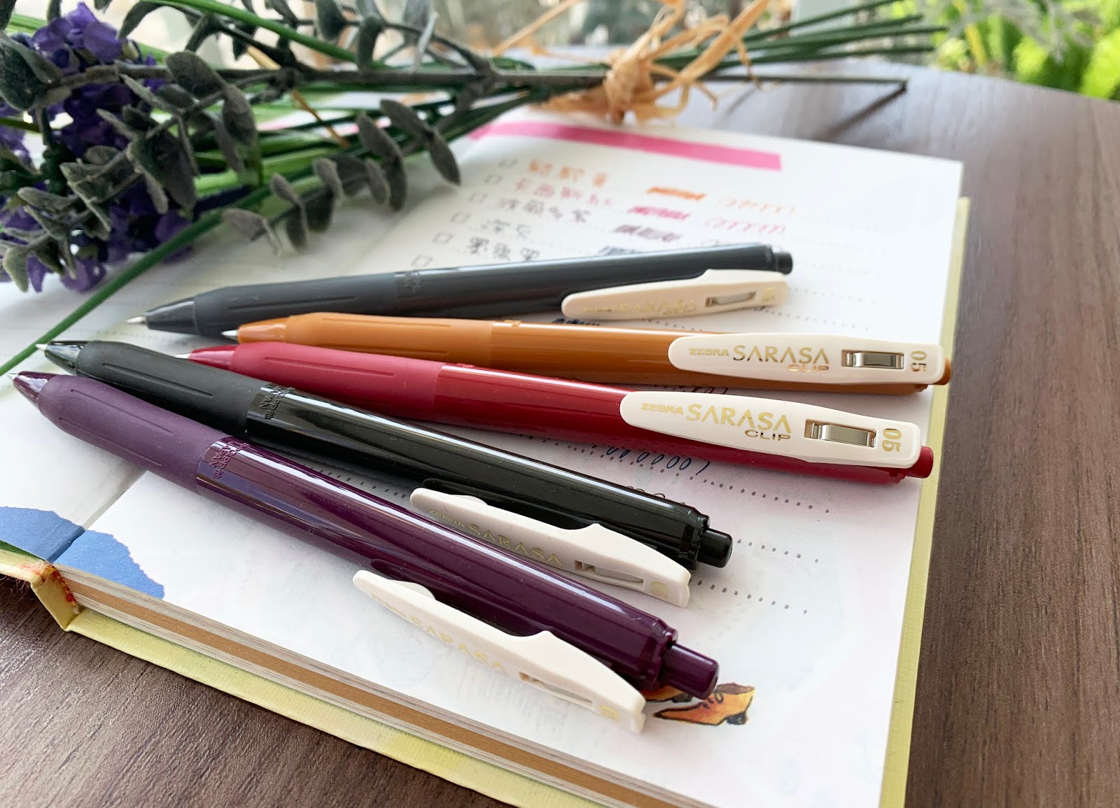 大頭金 小愛玉 文具戀 斑馬sarasa 試色文 典雅風復古新色成熟大人的品味 Sarasa Clip