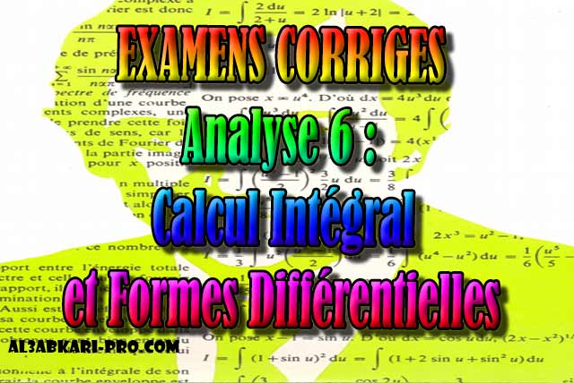 Examens Corriges De Module Analyse 6 Filiere Sma S4 Pdf