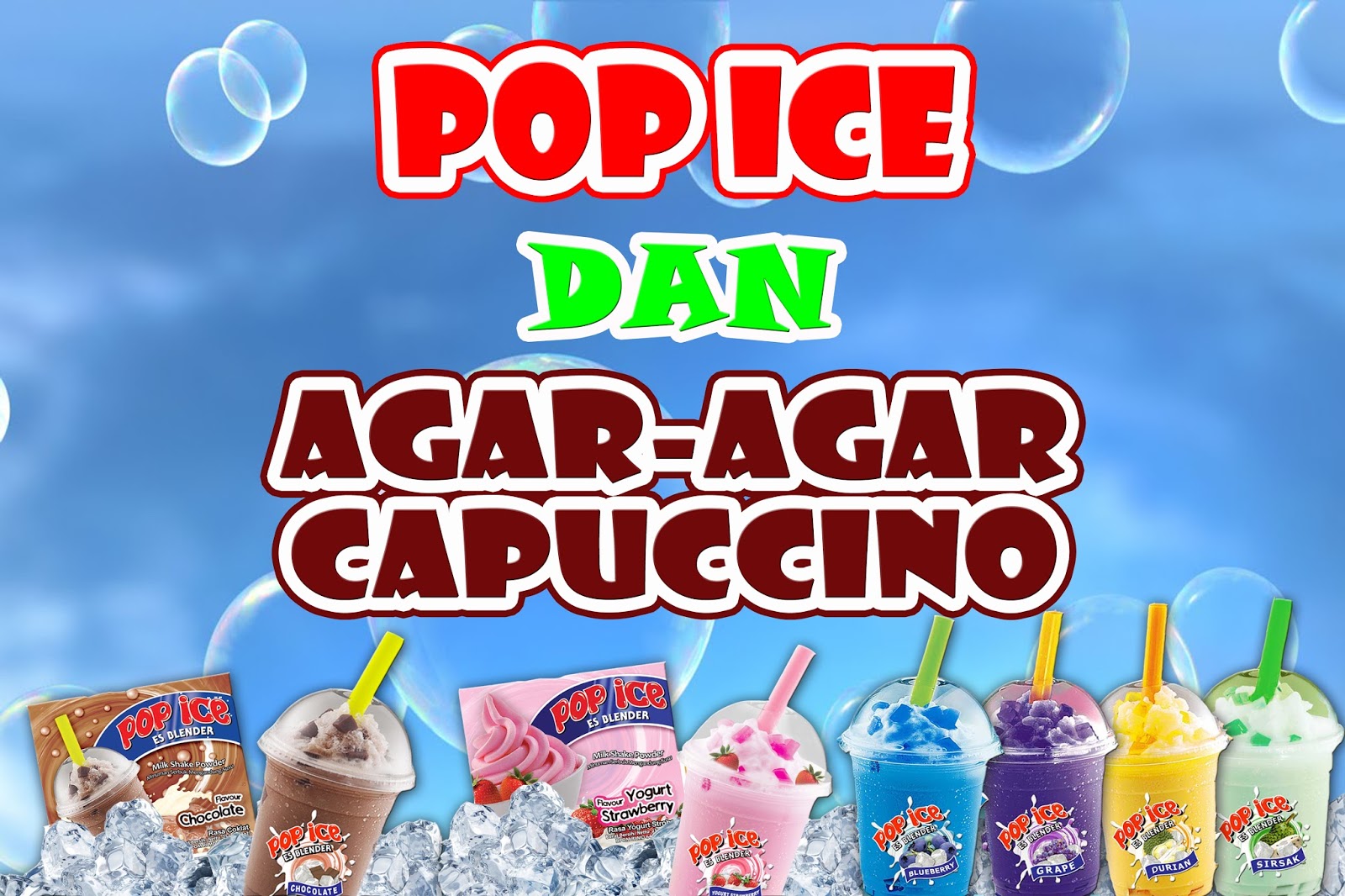 Desain Banner Pop Ice desain banner kekinian