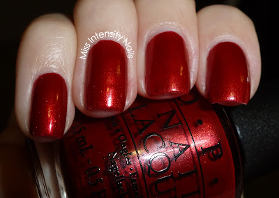 Miss Intensity Nails: Swatch - OPI Danke-Shiny Red (Germany Collection)