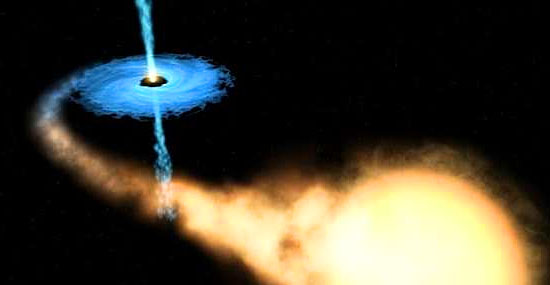 Buraco Negro Estranho e super-quente dispara jatos de energia quase na velocidade da luz
