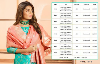 Lt Nitya vol 144 Silk Jacquard  Salwar Kameez Collection