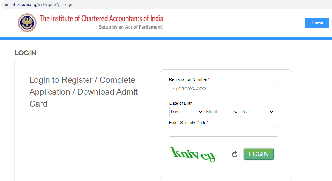 Home Based Test ICAI PT Test General Guidelines & FAQ for Home Based