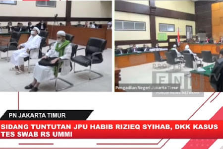  Sidang Tuntutan JPU HRS Dkk Kasus Tes Swab RS UMMI Bogor