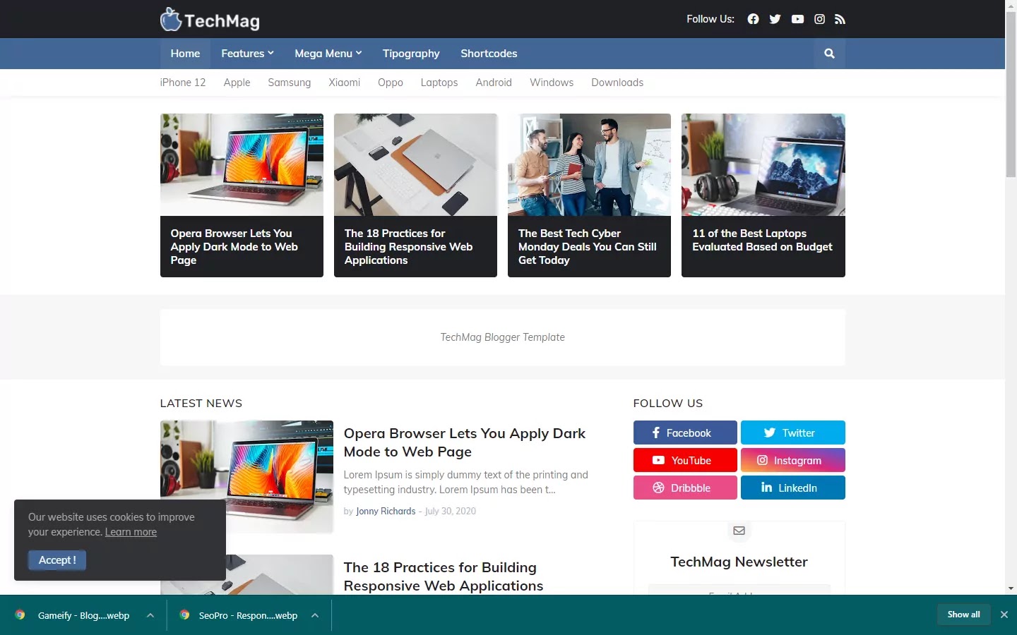 300+ Professional Blogger Templates - Amp, SEO Friendly, Responsive, and Fast Loading Template TechMag - Professonal Blogger Template
