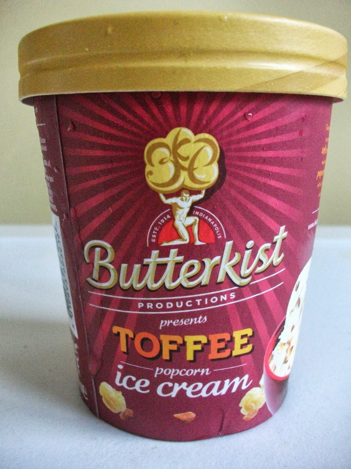 New! Butterkist Productions Toffee Popcorn Ice Cream Review