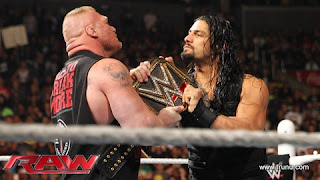 roman reigns and brock lesnar wwe raw match images