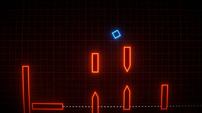 Q Neon Platformer Game Screenshot 2