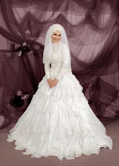 Fashion World: New White Bridal Hijab Styles 2011 | Fashion World
