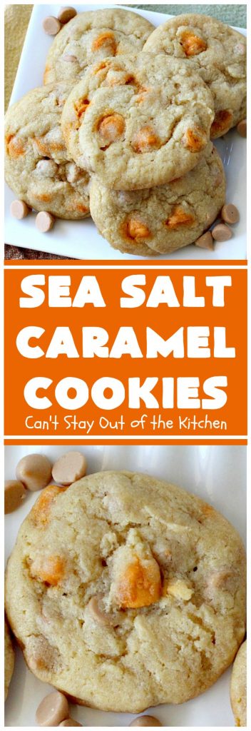 Sea Salt Caramel Chocolate Chip Cookies these #cookies are divine! They have double the #caramel & #chocolate chips so they're rich, decadent & heavenly. #dessert Sea Salt Caramel Chocolate Chip Cookies these #cookies are divine! They have double the #caramel & #chocolate chips so they're rich, decadent & heavenly. #dessert