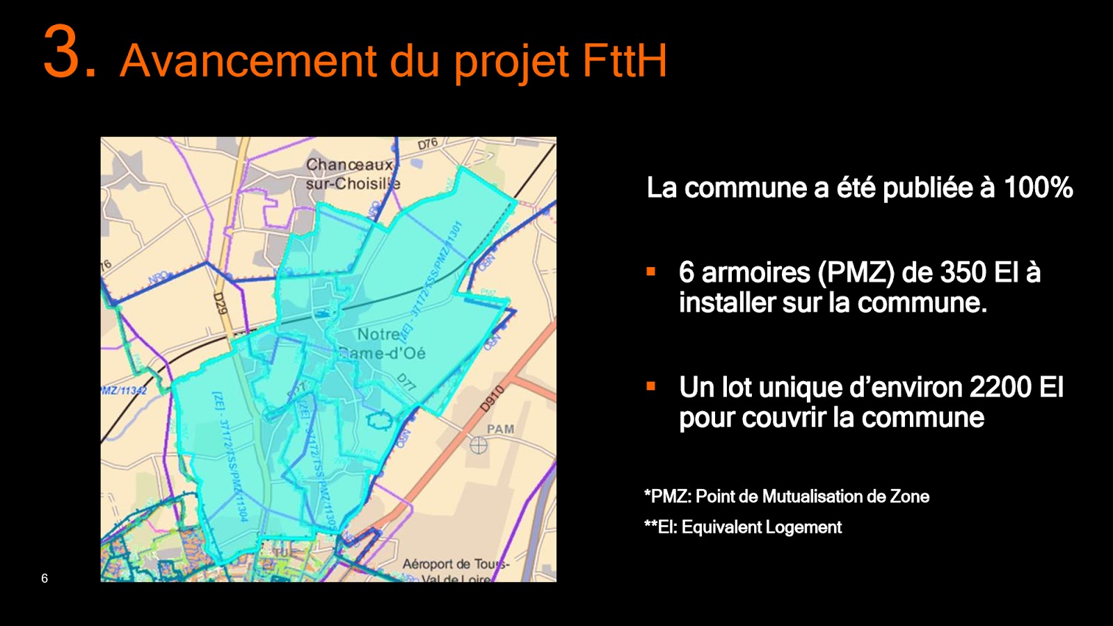 Notre Dame d'Oé Fibre optique à domicile.