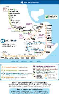 Plano Metro Río de Janeiro, Brasil, La vuelta al mundo de Asun y Ricardo, round the world, mundoporlibre.com