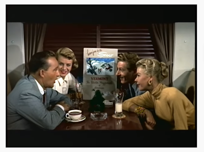 screenshot of snow song in white christmas movie with bing crosby