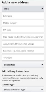 Amazon account fill address