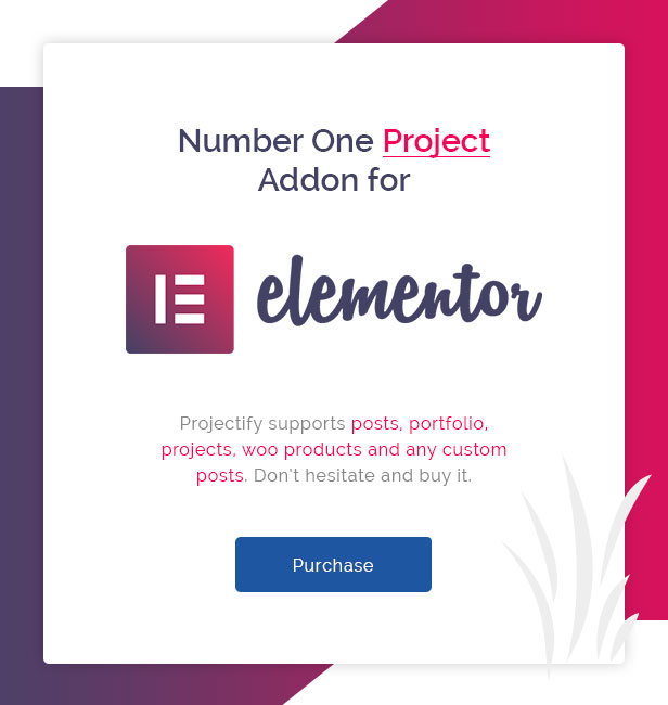 Main Features Of Projectify | Project Addon For Elementor Page Builder