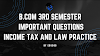 Important Questions on Income Tax Law and Practice Dibrugarh University B.Com (CBCS) 3rd Semester for Upcoming exam 2021