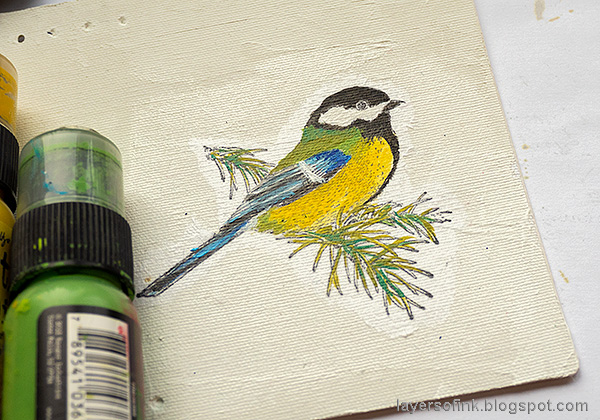 Layers of ink - Chickadee Wrapped Journal Tutorial by Anna-Karin Evaldsson.